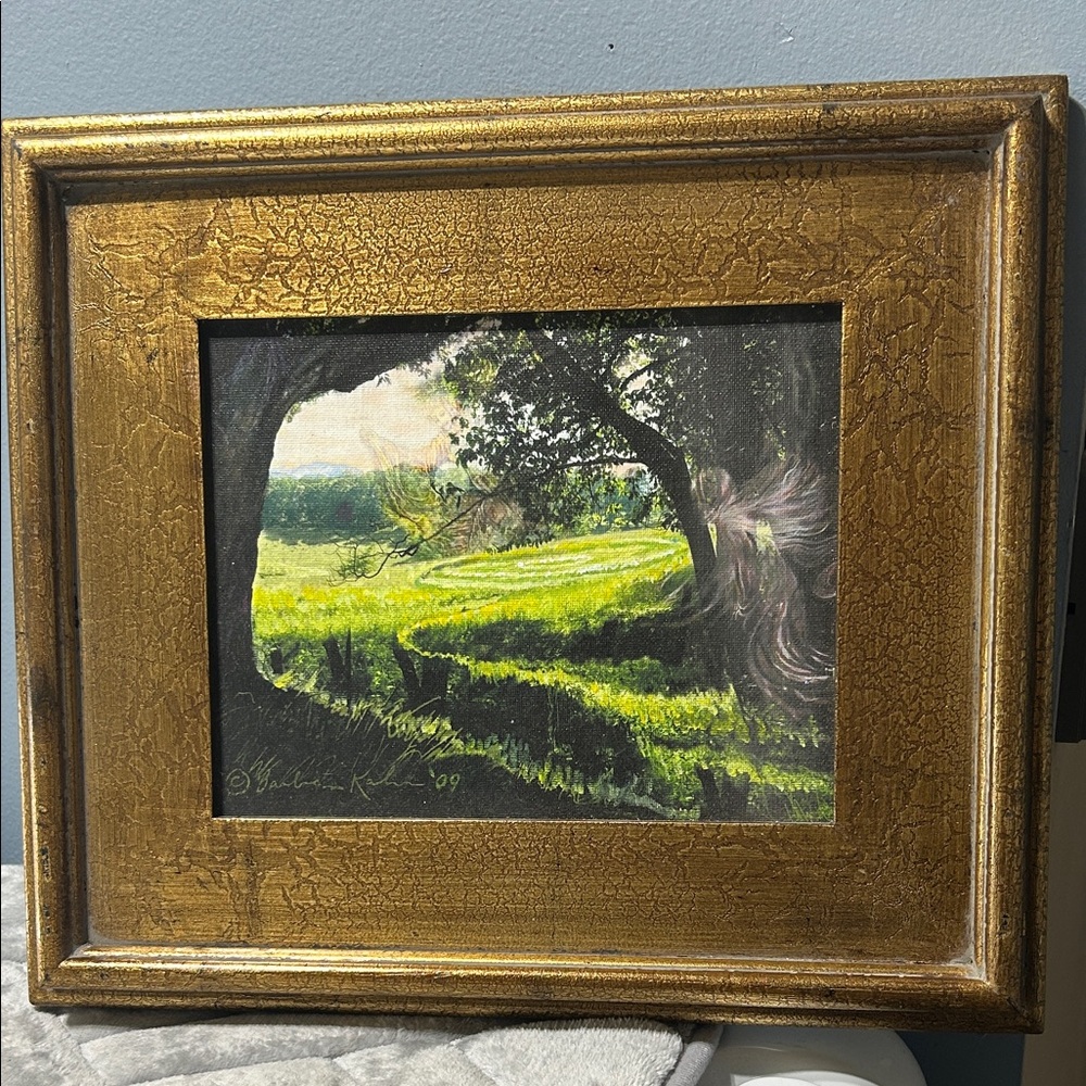 Barbara Kahn, Spirit of the Blue Ridge art, 8 x 10 framed oil painting, 2009
